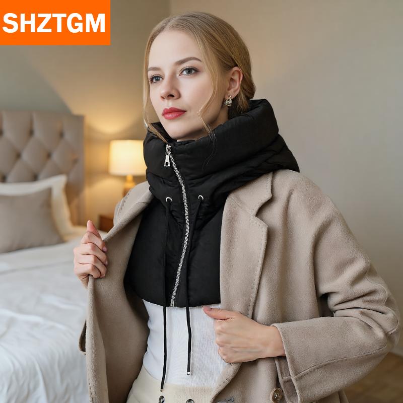 [COD] SHZTGM หมวกมีฮู้ดแบบเบามากมีเชือกผูกที่ถอดออกได้ผ้าพันคอมีซิปเสื้อโค้ทสั้นเสื้อกล้ามสำหรับผู้หญิง ราคา 240 บาท*ส่งฟรี