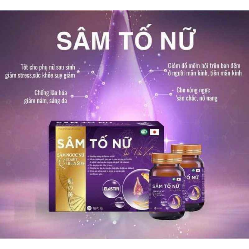 Sâm Tố Nữ tái hồi xuân, bổ sung nội tiết tố nữ, trắng da mờ nám, tăng v1