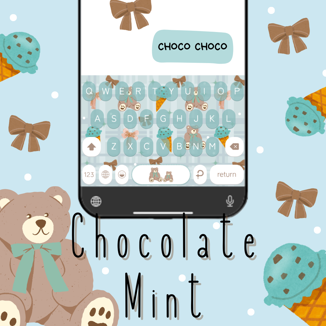 Chocolate Mint Keyboard Theme⎮(E-Voucher) for Pastel Keyboard App ราคา 69 บาท*ส่งฟรี