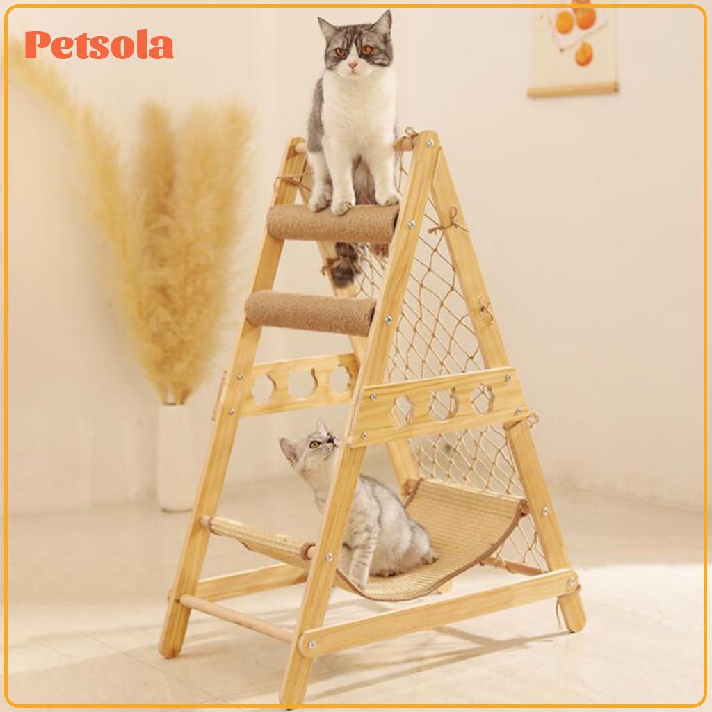Cat Tower with Hammock Activity Center Grinding Claw Playground Scratching Post Cat Tree for Training Interaction Climbing ราคา 4,365 บาท*ส่งฟรี