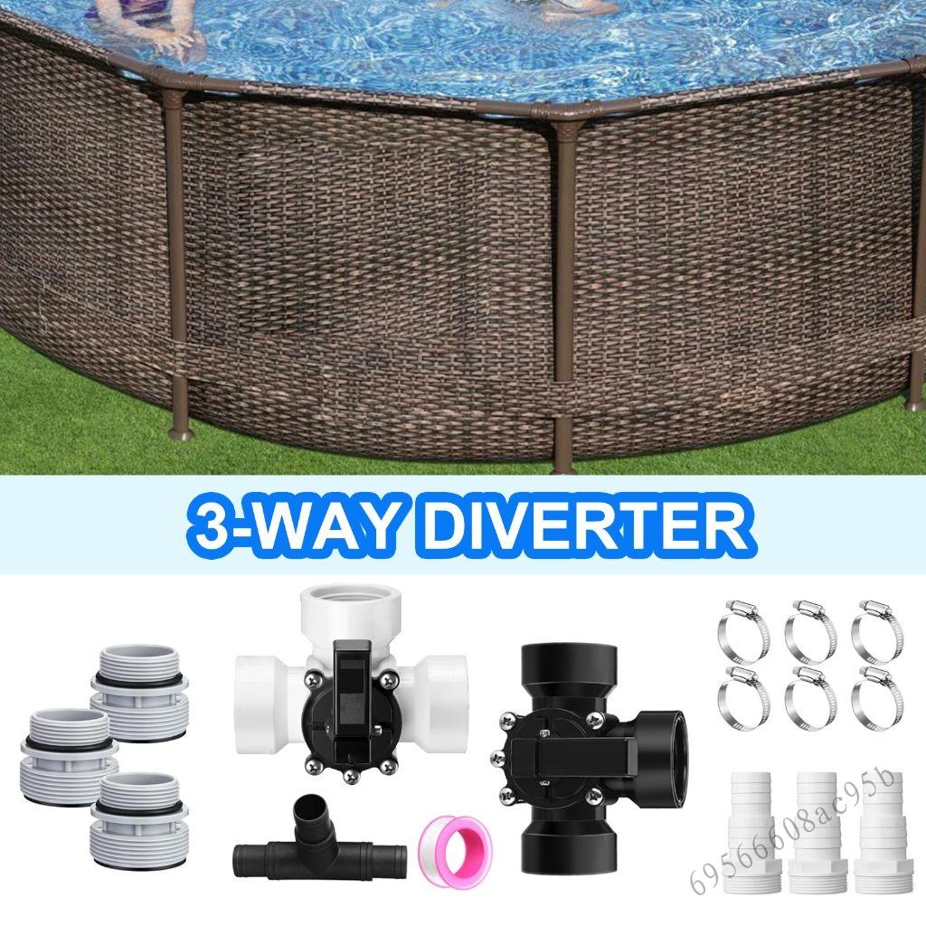 ชุดบำรุงรักษาสระว่ายน้ำ - แคลมป์อะแดปเตอร์วาล์ว 3 ทางสำหรับการดูแลสระว่ายน้ำ ราคา 1,296 บาท*ส่งฟรี