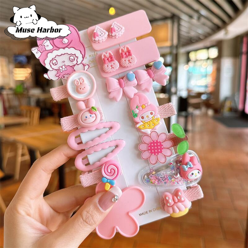 Muse Harbor ชุดคลิปผมน่ารักสำหรับเด็กผู้หญิงด้วยลายดอกไม้และตัวการ์ตูน ราคา 43 บาท*ส่งฟรี