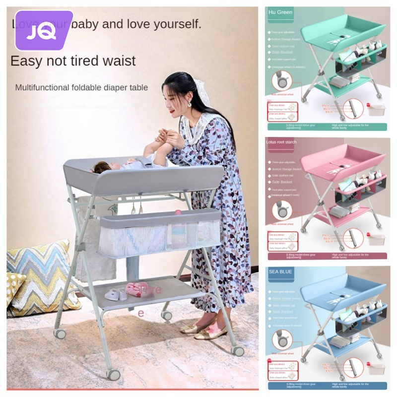 JOYNCLEON Diaper table, baby care table, portable, multifunctional, foldable, washable, baby bed, diaper changing, touch table, freeing mothers' hands from bending over