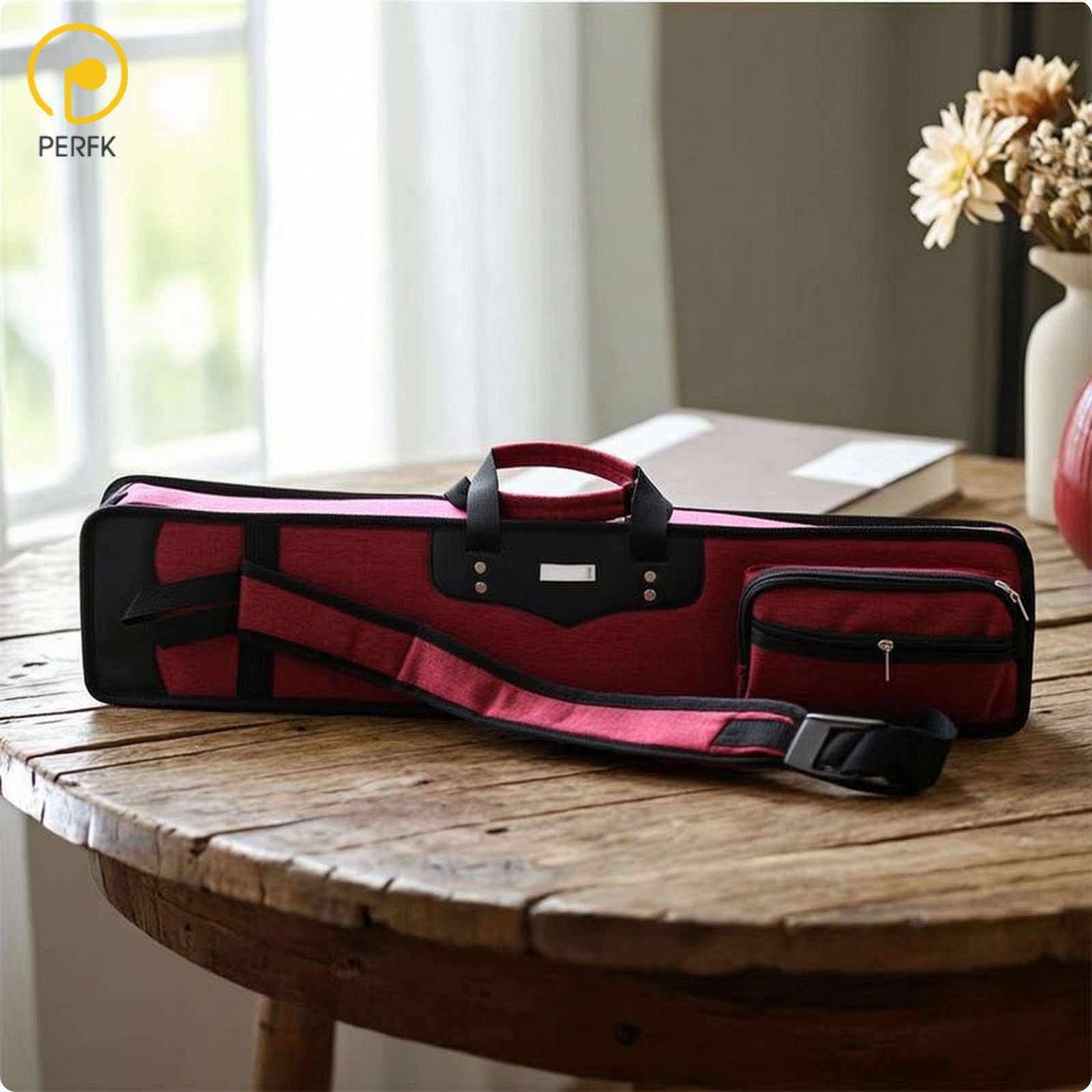 Perfk Waterproof Bamboo Flute Bag Rectangular Flute Carrying Bag with Pocket Slim Woodwind Case Safeguarding for Flutists, Musicians, Students, Travel ราคา 12,585 บาท*ส่งฟรี