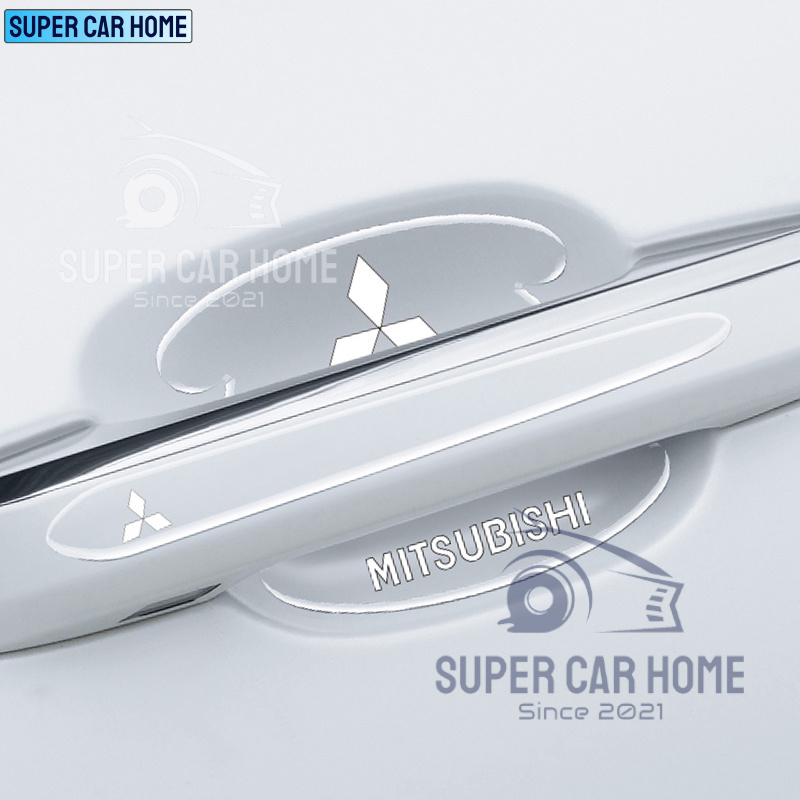 SCH New Upgraded Mitsubishi Transparent Car Door Handle Protector Door Bowl Sticker Car Accessories For Mitsubishi Lancer Strada Xpander Montero L200 Mirage G4 Outlander Pajero ราคา 399 บาท*ส่งฟรี