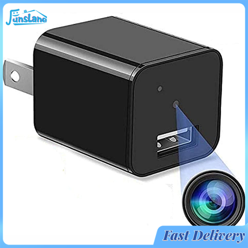 Funslane HD 1080P tường sạc USB mini Giám sát camera giám sát an ninh gia đình đầu ghi video