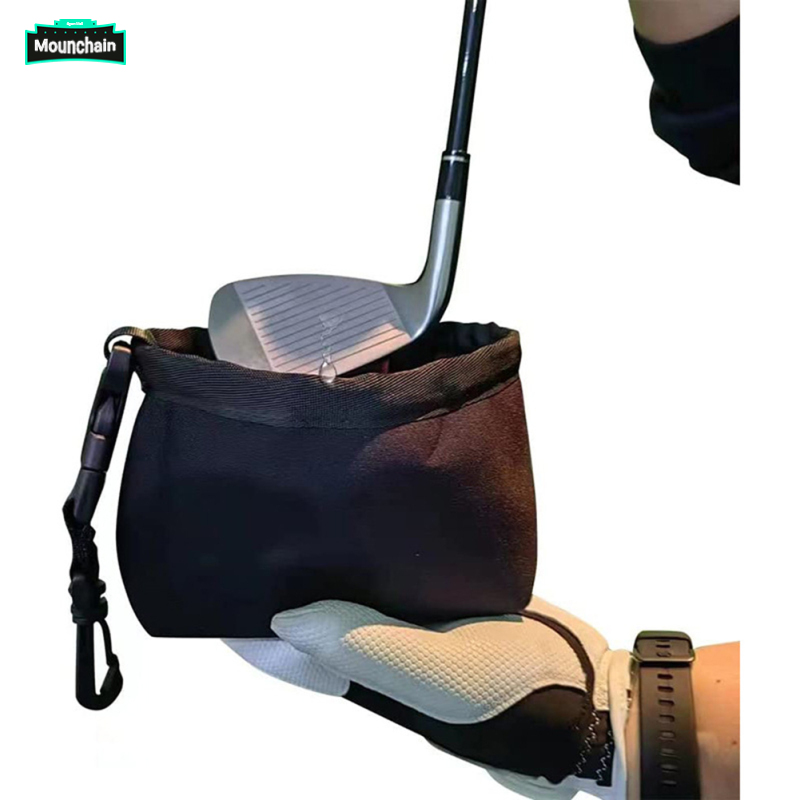 Golf Ball Cleaning Bag, Microfiber Cloth Exterior Golf Club Cleaning Bag, Portable Golf Ball Bag With Detachable Clip, Golf Accessory Cleaning Bag For Outdoor Training ราคา 167 บาท*ส่งฟรี