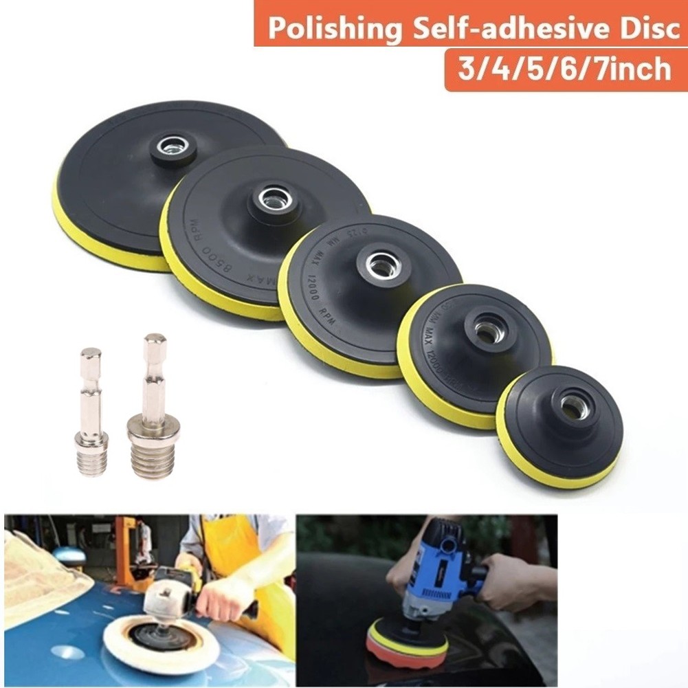 3-7 inch đĩa chà nhám ủng hộ padself-Móc dính vòng lặp được hỗ trợ tấm mài mòn đĩa với 10/14 Mét Bộ chuyển đổi đinh ốc