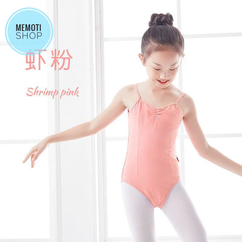 Áo tập múa 2 dây khoét lưng (tím, hồng cam)