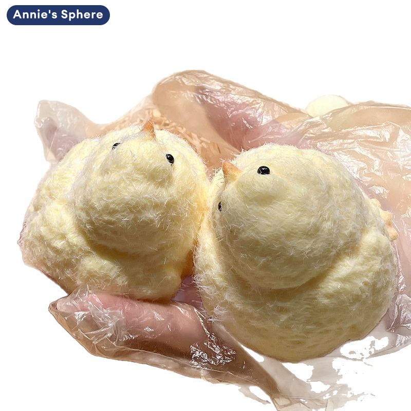 ตุ๊กตาผ้านุ่ม ตุ๊กตาของขวัญน่ารัก Annie's Sphere Cute Chick Plush Decompression Toy Simulation Cute Animal Doll Stress Relief Artifact