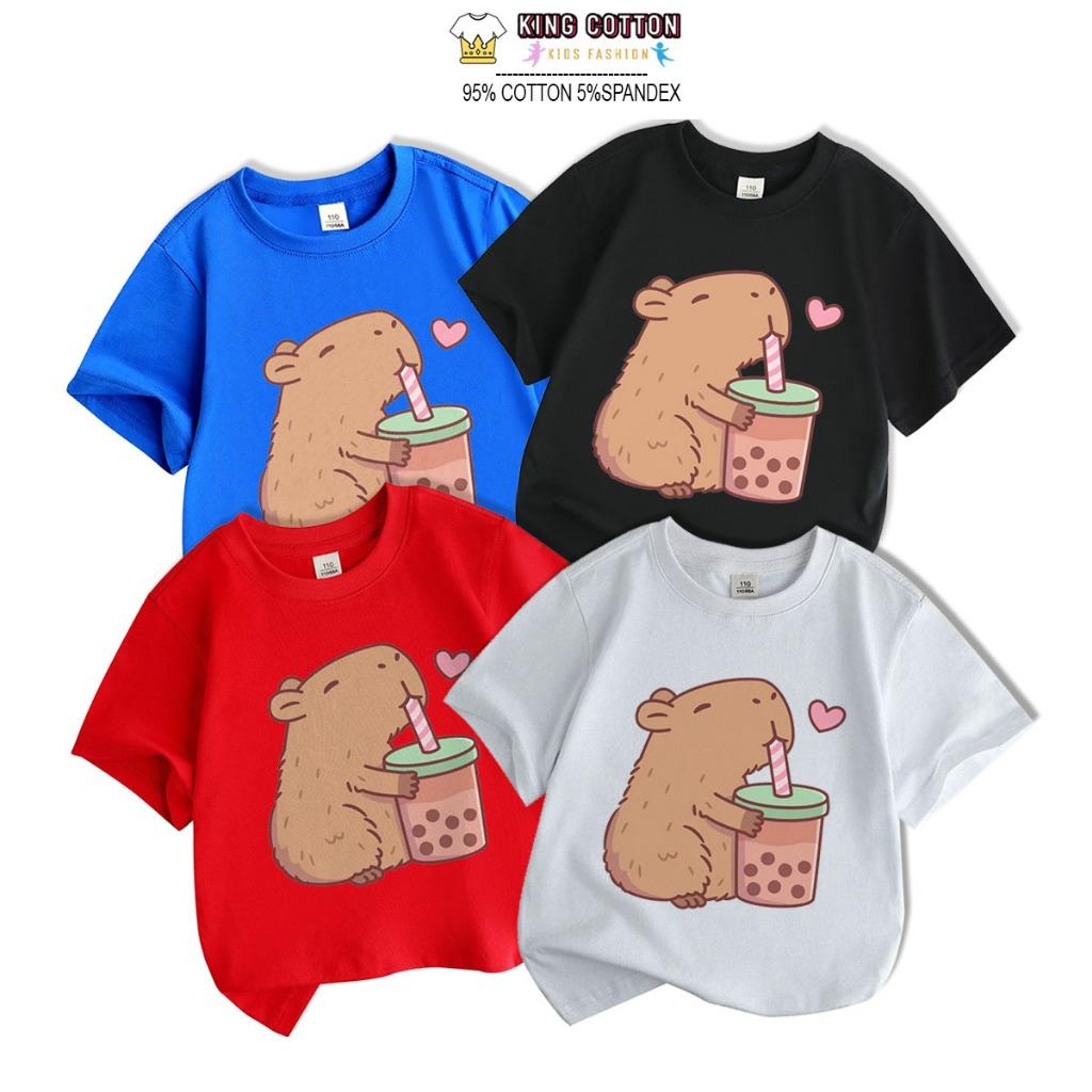 Áo Thun Cotton Trẻ Em CAPYBARA ART 2, Áo Thun Big Size từ 7-60kg, 4 Màu áo, Cotton 4 Chiều Chính Phẩ