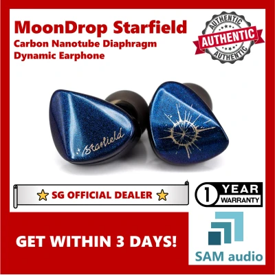 [🎶SG] MoonDrop Starfield, 32Ω 1DD 10mm Carbon Nanotube Diaphragm, Dynamic Earphone IEM, Dual cavity, HiFi Audio