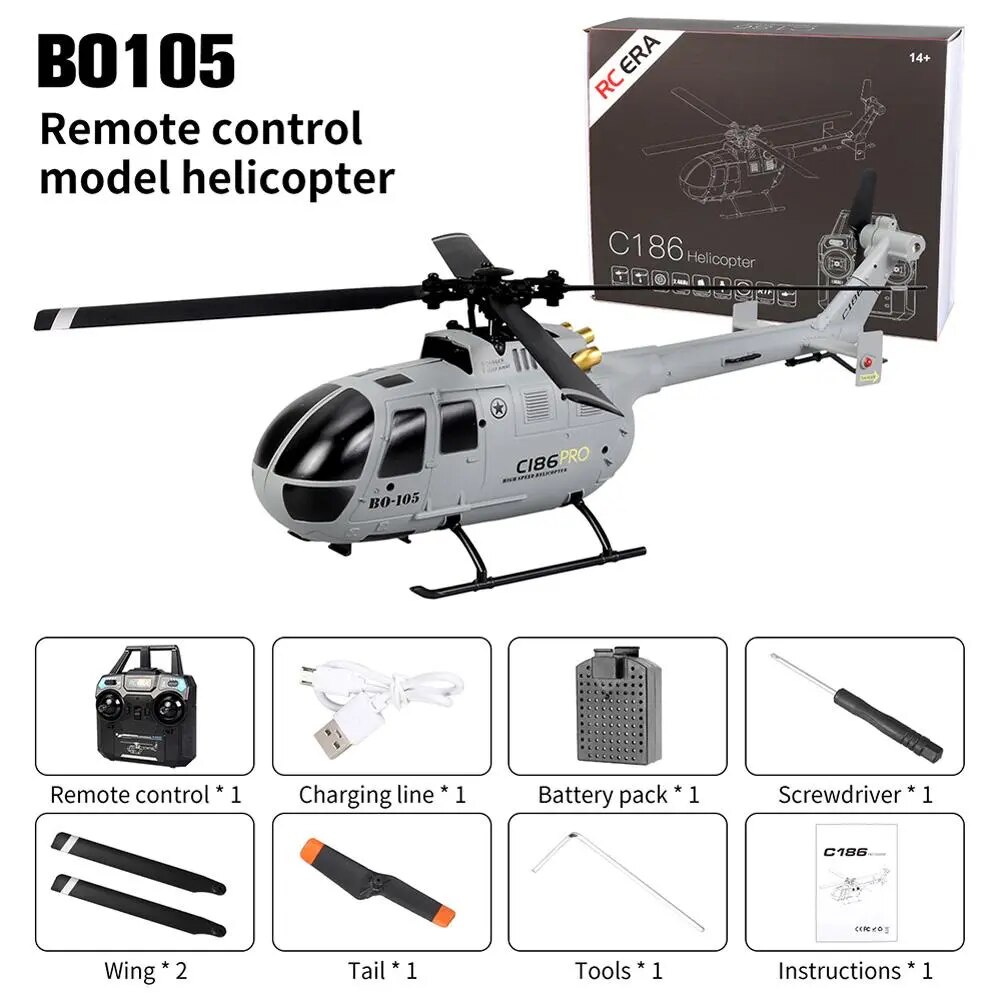 C186 Pro Rc Helicopter 2.4G 4 Channel 6 Axis Gyro Ready-To-Go