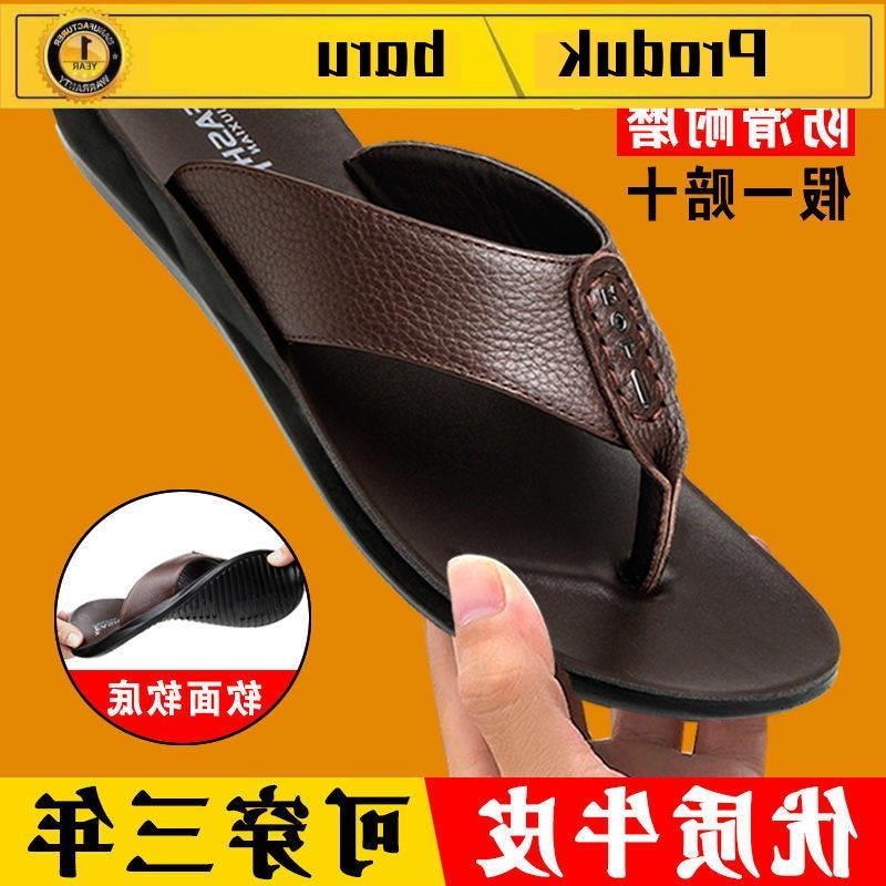 COD DSGRTYTRYTR .❤🎁Ready Stock🎁 ❗️36-45❗️ selipar lelaki sandal lelaki fipper slipper men Kosongkan stok kod pecah musim panas selipar flip flop lapisan pertama kulit sandal pantai lapang kasual memakai sandal