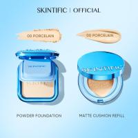 [Cj Opiaza] SKINTIFIC Official Ultra Cover Pressed Compact Powder Full Coverage Concealer Oil Control Make up Matte One Swipe Flawless Smooth and Natural Look