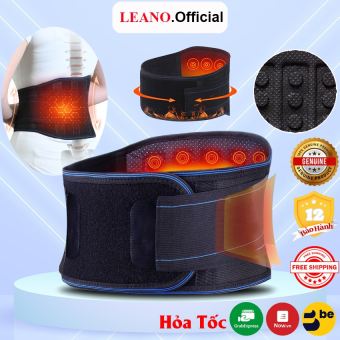 Đai lưng LEANO đai tự làm nóng từ đá tourmaline kết hợp từ tính đai giảm đau lưng, thoát vị, định hình cột sống