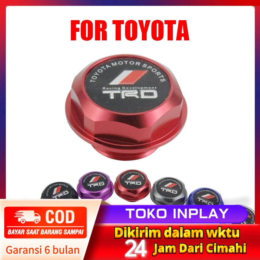Toyota TRD universal engine oil cap aluminum material import-oil cap Toyota TRD Harga 59,000 rupiah*Gratis Ongkir