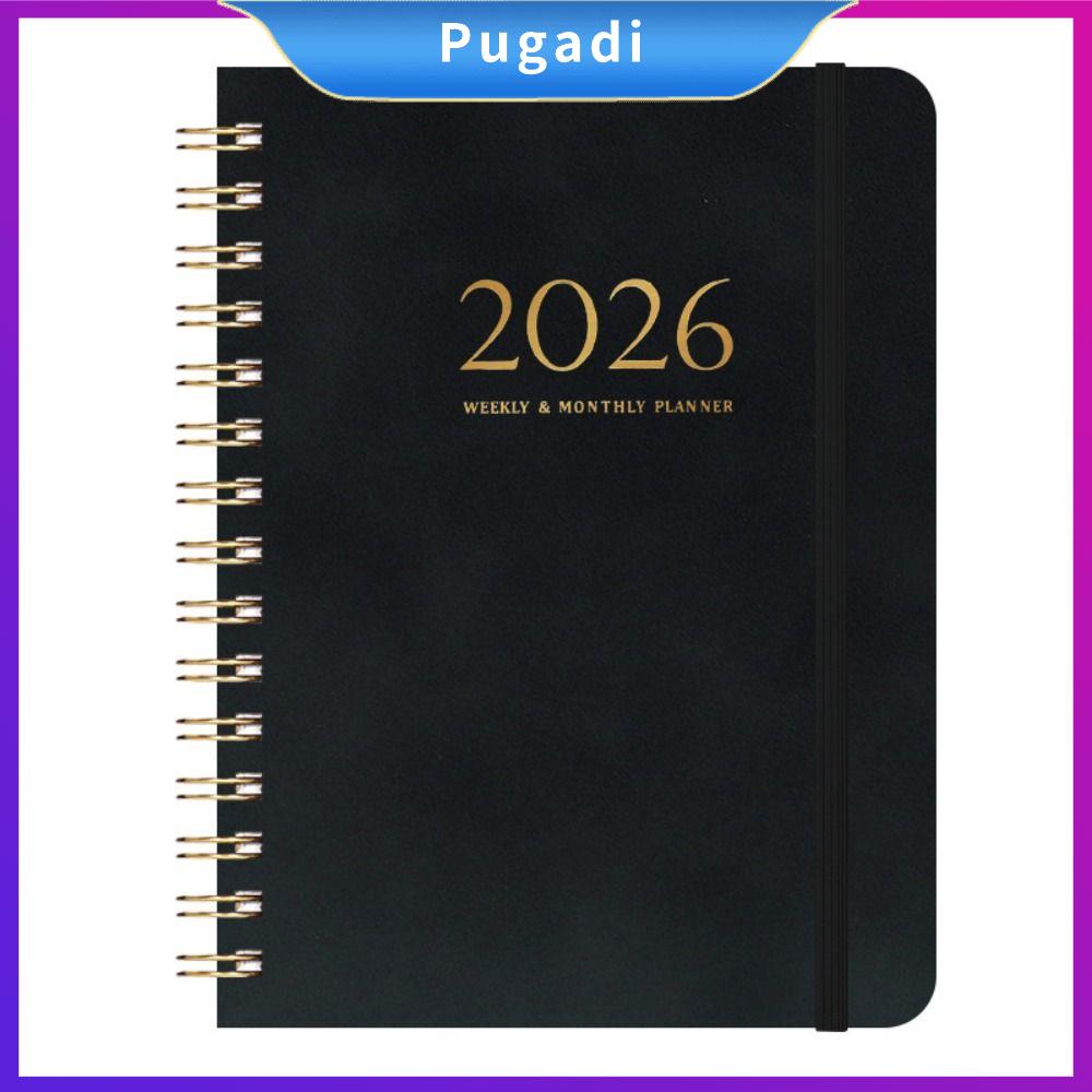 PUGADI Danh sách việc cần làm Sách chương trình nghị sự 2026 A5 PU có kết cấu Công cụ lập kế hoạch hàng tuần và hàng tháng Di động Nhắc nhở người lập kế hoạch Sách lịch Vật tư văn phòng
