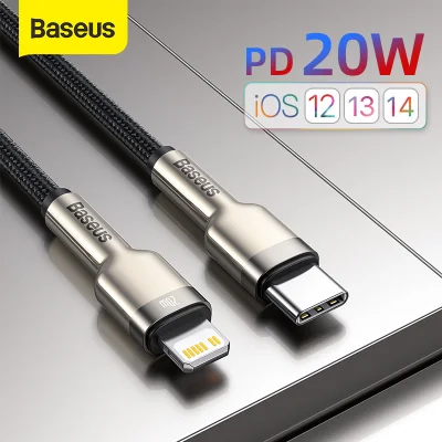 Baseus PD 20W USB C Cable for iPhone 13 Pro Max 12 Fast Charge Cable for iPhone 11 XR XS 8 USB Type C Data Cable