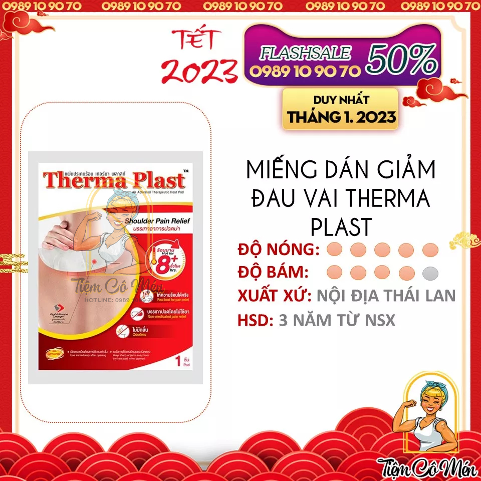 Miếng dán giảm đau vai Therma Plast - Shoulder Pain Relief - Nội Địa Thái Lan