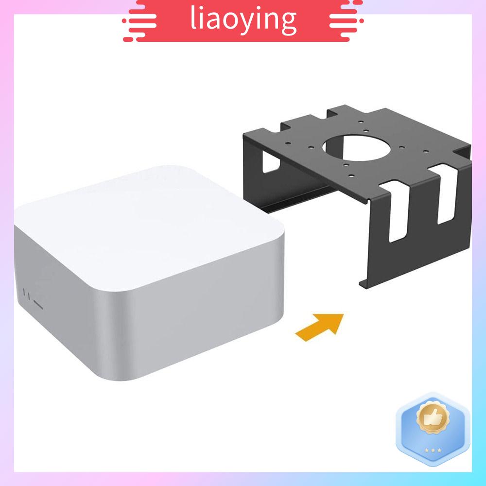 LIAOYING Thiết kế treo Giá đỡ bàn làm việc Chức năng làm mát Dưới bàn làm việc Giá đỡ dưới bàn  Gắn dưới Giá đỡ treo Cho Mac Studio Mac mini M4/M4 Pro Sử dụng trên máy tính để bàn