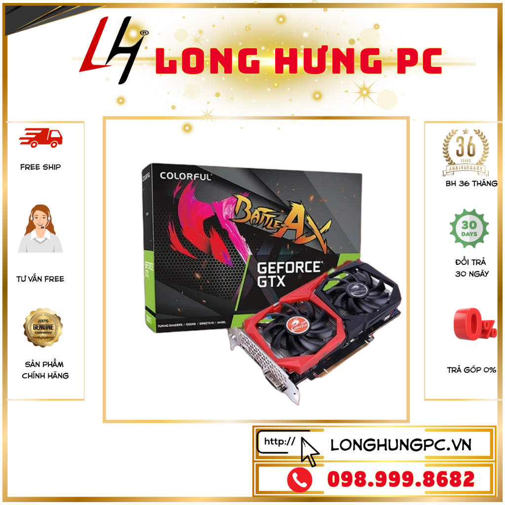 Card màn hình, VGA Cũ GTX 1660 Super Colorful NB 6GB Chính Hãng Đã Qua Dử Dụng Bảo Hành 1 Đến 12 Thá