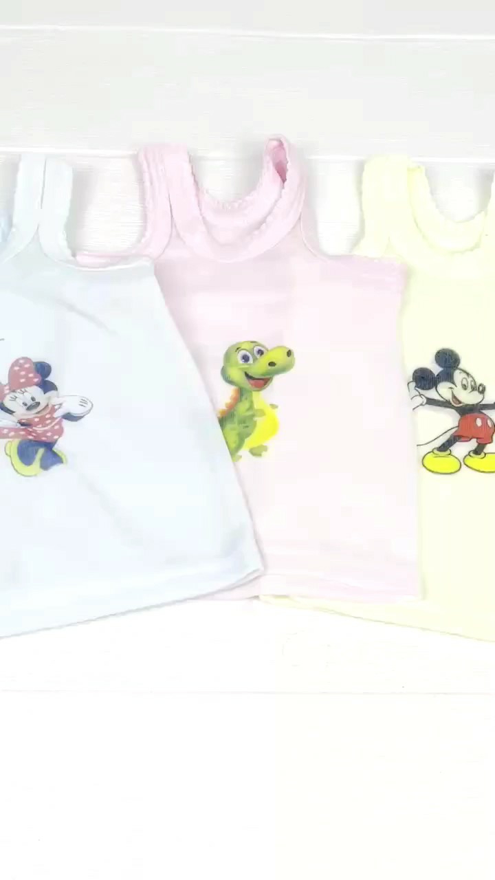 KAOS DALAM 3PCS SINGLET ANAK MOTIF KARAKTER KARTUN / KAOS DALAM ANAK - JAWAHIRAH COLLEXTION