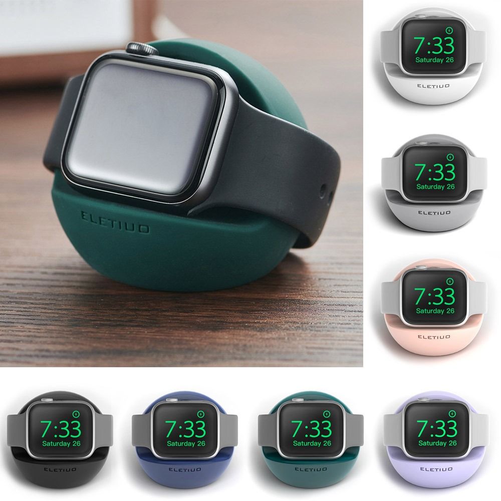 MASSIVE8VE3 Dễ thương Silicone Dành cho Apple Watch Đế sạc Giá đỡ đồng hồ Đế sạc Khung sạc
