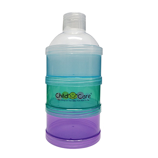 Child Care Stackable Baby Milk Powder Container (Milk Storage) (With Spout) 3 Layers (BPA Free)