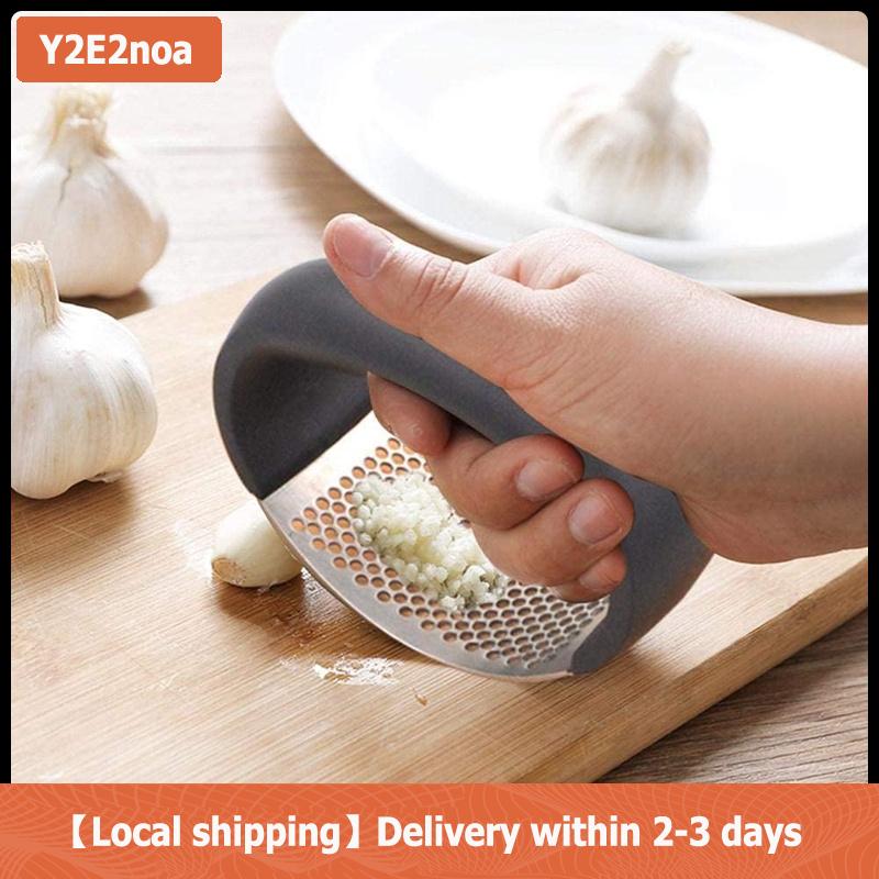 【Local shipping】 Tỏi Báo Chí Máy Nghiền ROCKER, tỏi Báo Chí Rocker thép không gỉ gừng Máy Nghiền ép Mincer tiện ích nhà bếp công cụ