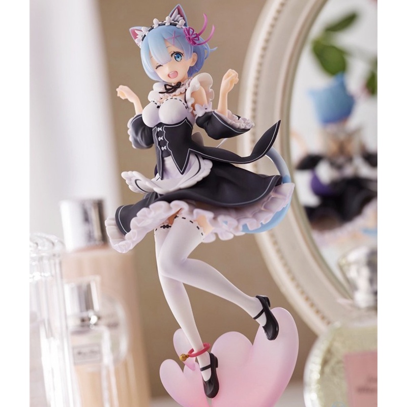 Mô hình nhân vật anime re: zero starting life in another world rem nekomimi phiên bản 23cm mô hình nhân vật bishoujo tỉ lệ 1 / 8