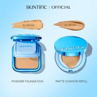[Cj Opiaza] SKINTIFIC Official Ultra Cover Pressed Compact Powder Full Coverage Concealer Oil Control Make up Matte One Swipe Flawless Smooth and Natural Look