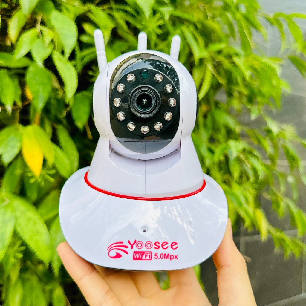 Camera YOOSEE 3 Râu HK215S Xoay 360 Độ Full HD 5.0M- Đàm Thoại 2 Chiều- Báo Động Chống Trộm- Wifi