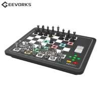 Geevorks Electronic Chess Set 3 Gaming Modes Light Up Magnetic Chess Board Game Easy To Store Fun with AI Opponent for Kids Adult Beginners for Training Travel