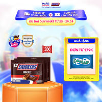 Combo 3 túi Kẹo Socola Snickers Funsize 240g (12 thanh x 3)