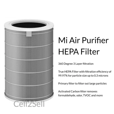 (Local Seller&Ready Stock) Xiaomi Mi Air Purifier Filter ( HEPA ) | True HEPA Filter | 360 triple -layer filter | Compatible with all Mi Air Purifier 2 / 2S / 2H / 3C / 3H & Pro