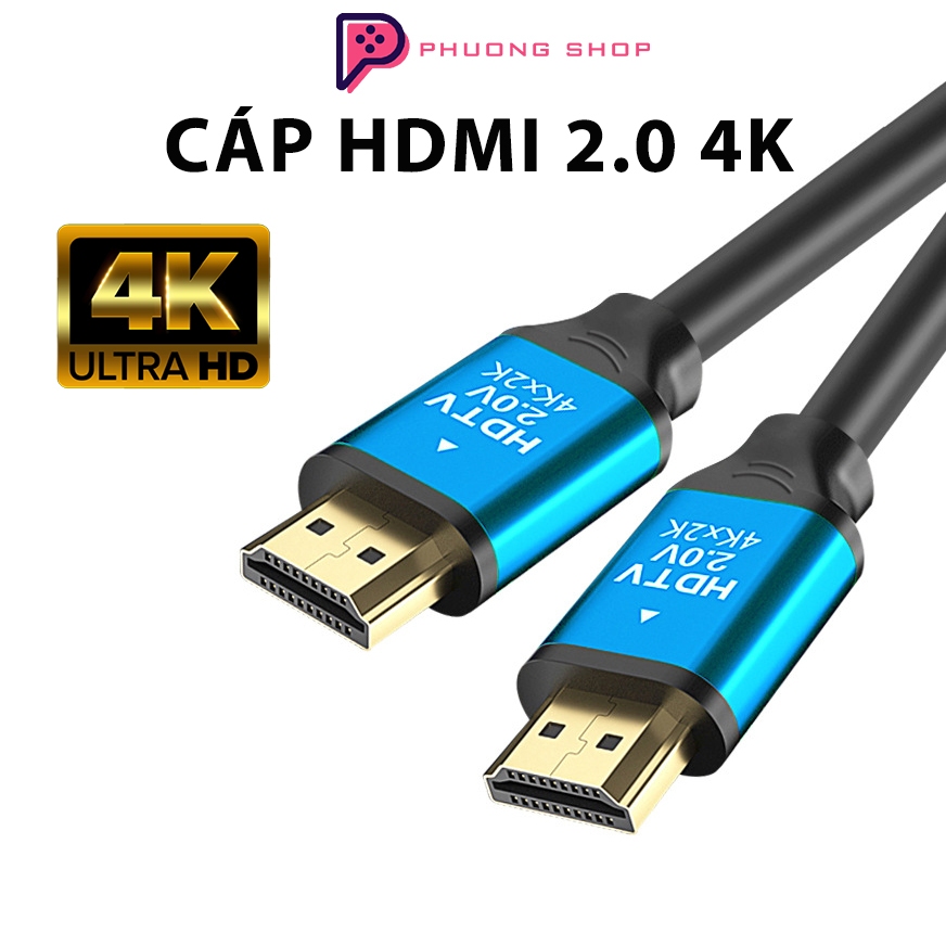  Dây Cáp HDMI Chuẩn 2.0 độ phân giải 4K dài 1.5m 3m 5m cao cấp - cáp HDMI kết nối Tivi máy chiếu máy tính 