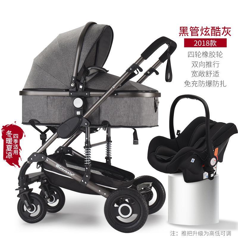 Ggx Baby Stroller 2-in-1 Multi-Functional High Landscape Sitting Lying Two-Way Shock Absorber Folding Newborn Baby Hand Singapore