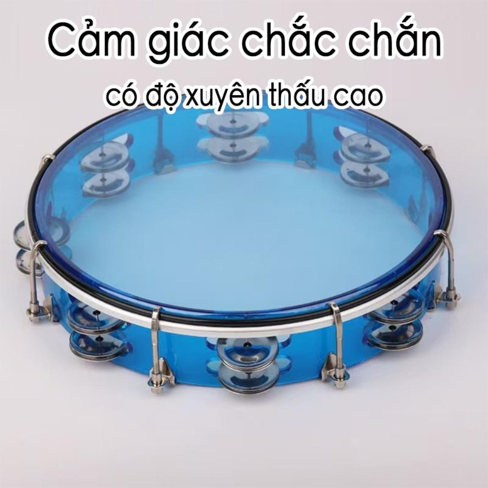 Chuông trống cao cấp 10 inch, hoàn thiện bạc ngọc, điều chỉnh mặt trống. Dễ học, hợp dàn nhạc, hòa nhạc nhà thờ, biểu diễn đường phố.