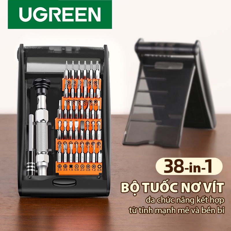 Bộ tuốc nơ vít Ugreen 80459 CM372 chất liệu hợp kim nhôm 38 in 1,đa chức năng