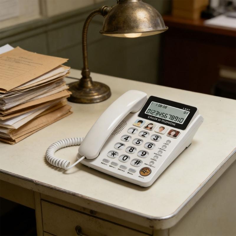 Corded Phone With Extra Large Number Visible Caller And Volumes Adjustment Wheel For Easy Use ราคา 624 บาท*ส่งฟรี