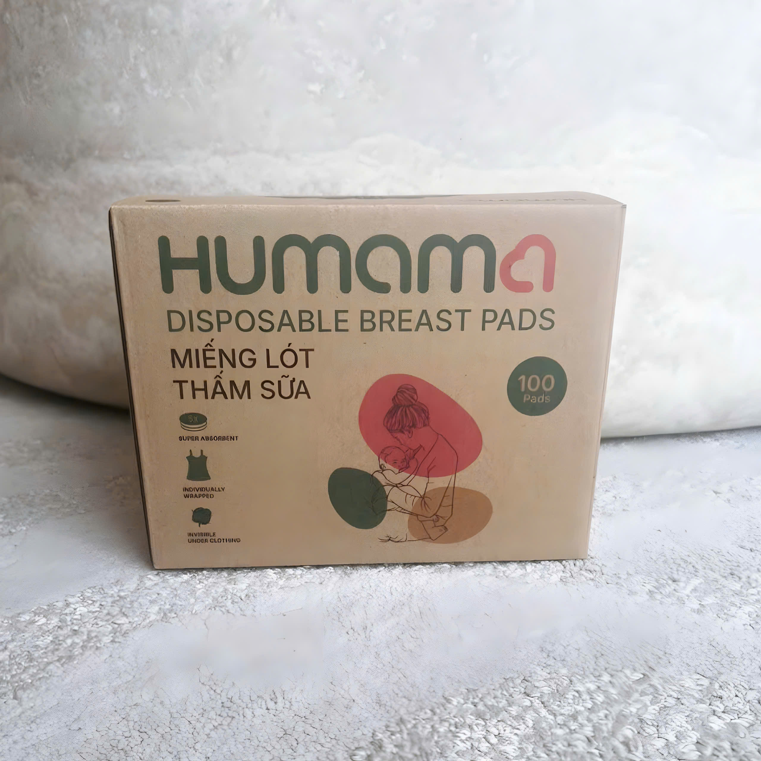 Hộp 50 100 Miếng Lót Thấm Sữa Humama Siêu Thấm Hút Tiện Lợi Cho Mẹ Bebi123shop