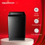 Máy giặt Sharp 12.5 kg ES-TM125CN-BK - Lồng giặt SS Drum bảo vệ quần áo tối ưu, hạn chế tưa sờn sợi vải