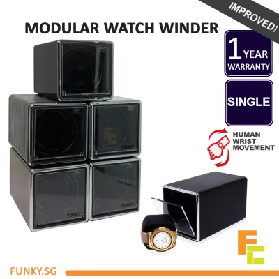 Watch Winder Winding Storage Box For Automatic Watch, Single Modular Winder Power Operated