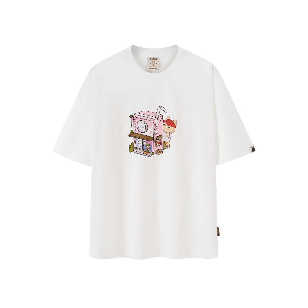 Áo thun Form rộng NOAM Milky 100% Cotton 280GSM - Màu Đen/ Trắng