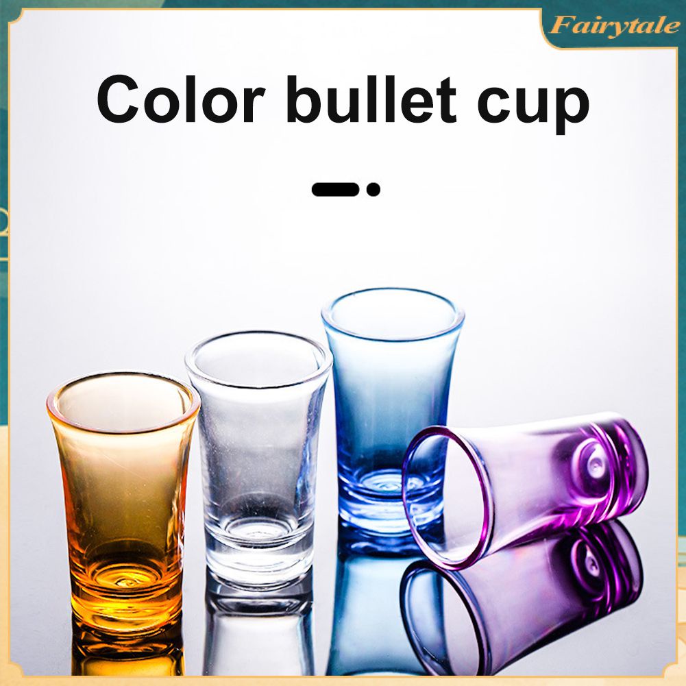 35ML Colorful Cup Clear Acrylic Whiskey Glasses Drink Beer Glasses Bar Party Supplies ราคา 9 บาท*ส่งฟรี