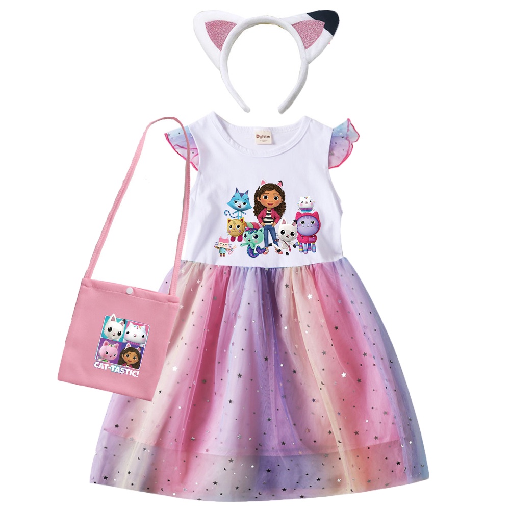 2023 Summer Gabby Cats Costume Baby Girls Gabby'S Dollhouse Dress