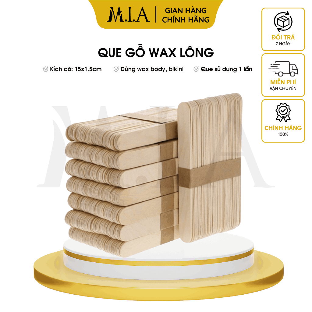 10 Que Gỗ Phết Sáp Wax Lông Nách, Tay Chân, Bikini