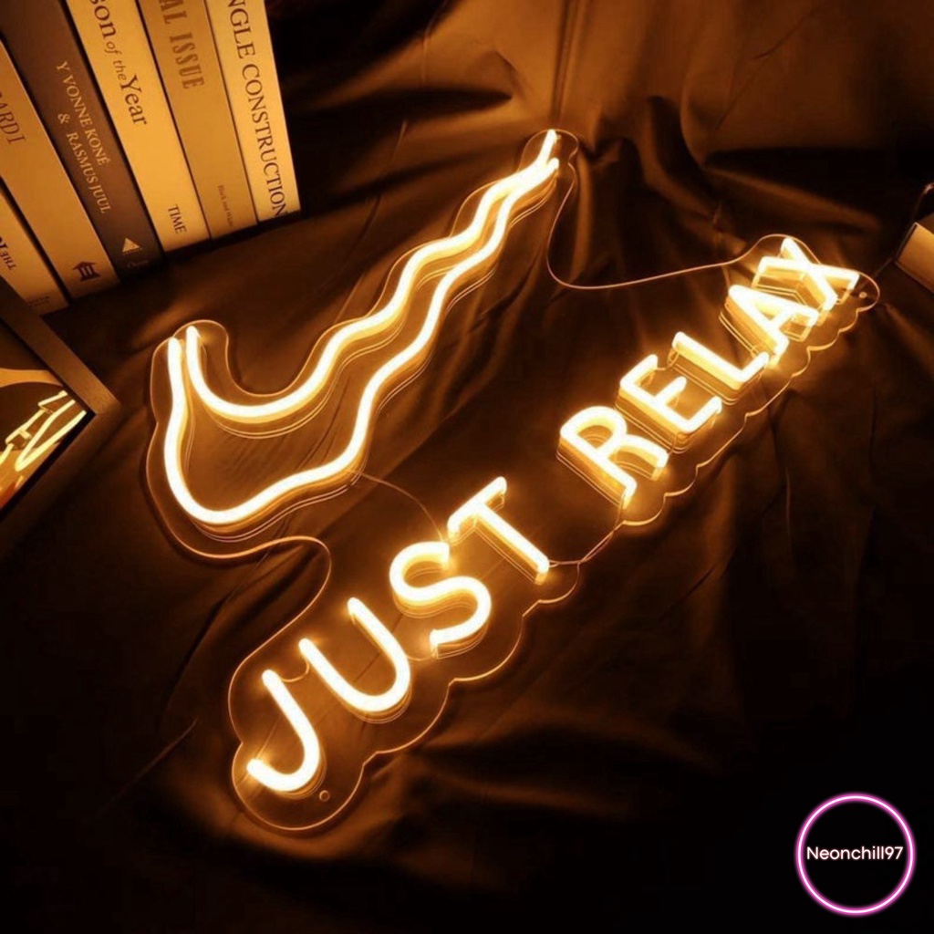 Just Relax đèn led neon,Neonchill97, 40x35cm, Đèn neon trang trí