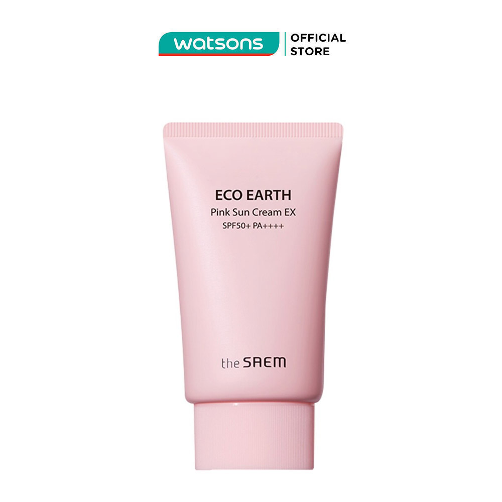 Kem Chống Nắng Nâng Tông the SAEM Eco Earth Pink Sun Cream Ex SPF50+ PA++++ 50g